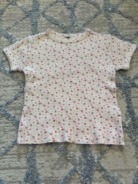 3 for $25 Harlow floral waffle crop shirt size xs